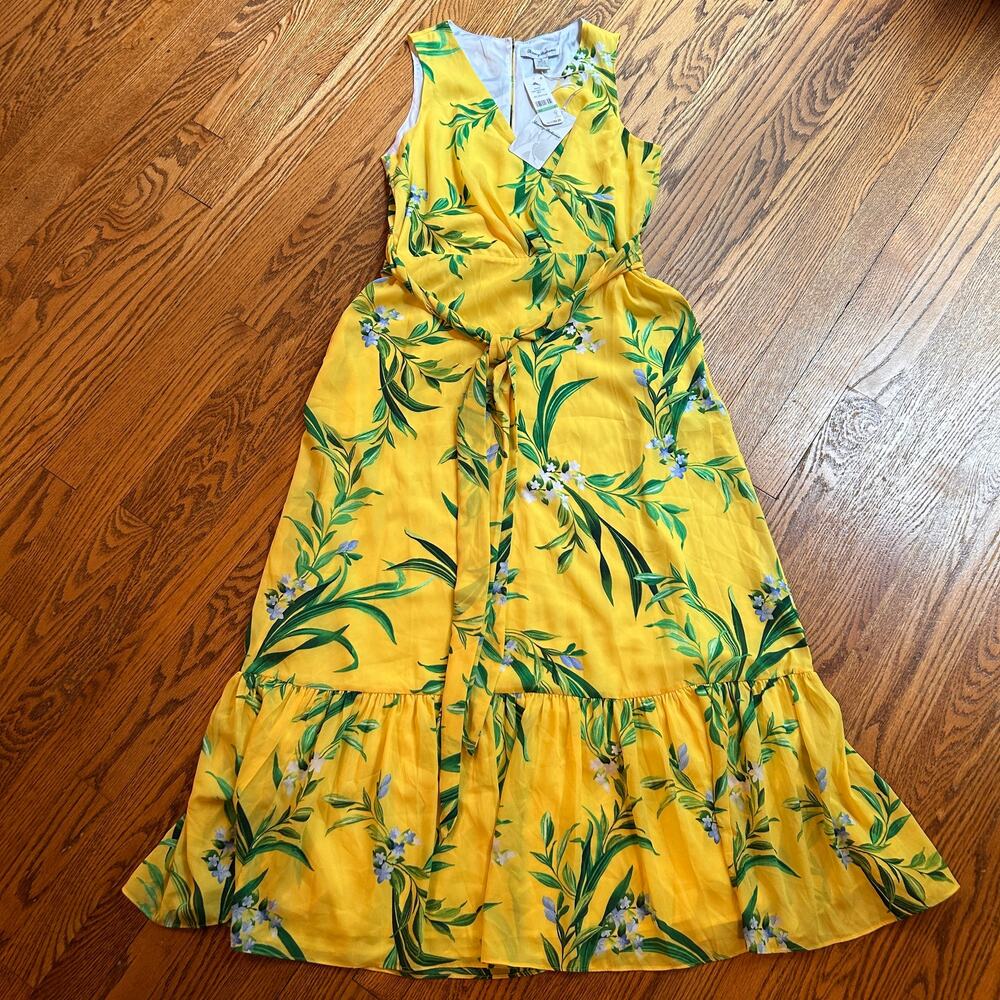 Tommy Bahama Floral Glow Sleeveless Maxi Dress Toucan Yellow Size 8 NWT - Picture 6 of 12